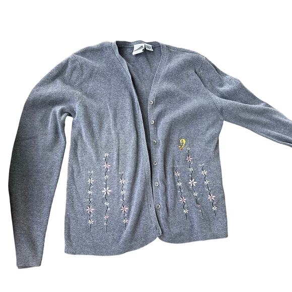 Warner Bros Sweaters - Vintage Tweety Warner bros cardigan sz large